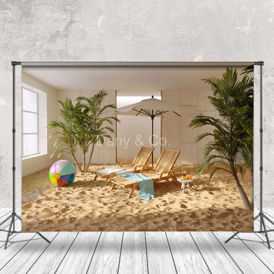 Lofaris Beach Loungers Vacation Interior Photography Backdrop
