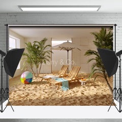 Lofaris Beach Loungers Vacation Interior Photography Backdrop