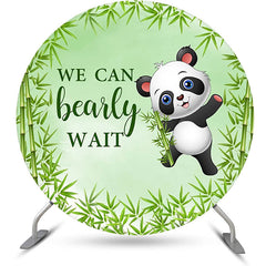 Lofaris Bearly Wait Bamboo Panda Round Baby Shower Backdrop