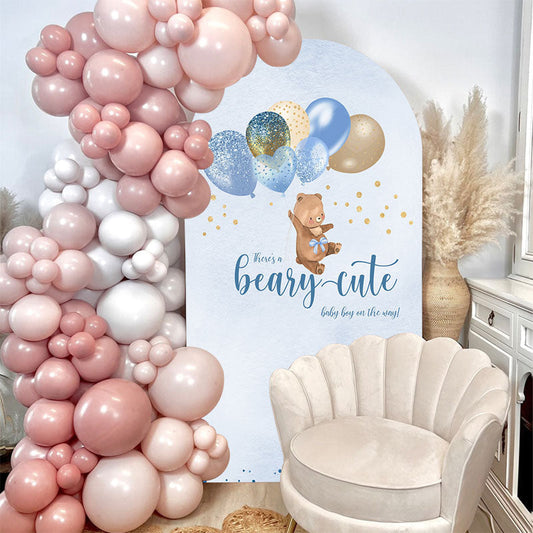 Lofaris Bearly Wait Blue Baby Shower Chiara Arch Backdrop