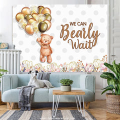Lofaris Bearly Wait Teddy And Balloons Baby Shower Backdrop