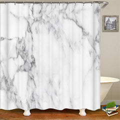 Lofaris Beautiful Gray Marbling Home Decor Bath Curtain