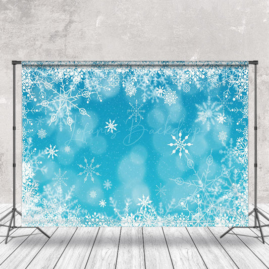 Lofaris Beautiful Snowflake Polka Dot Bokeh Photo Backdrop