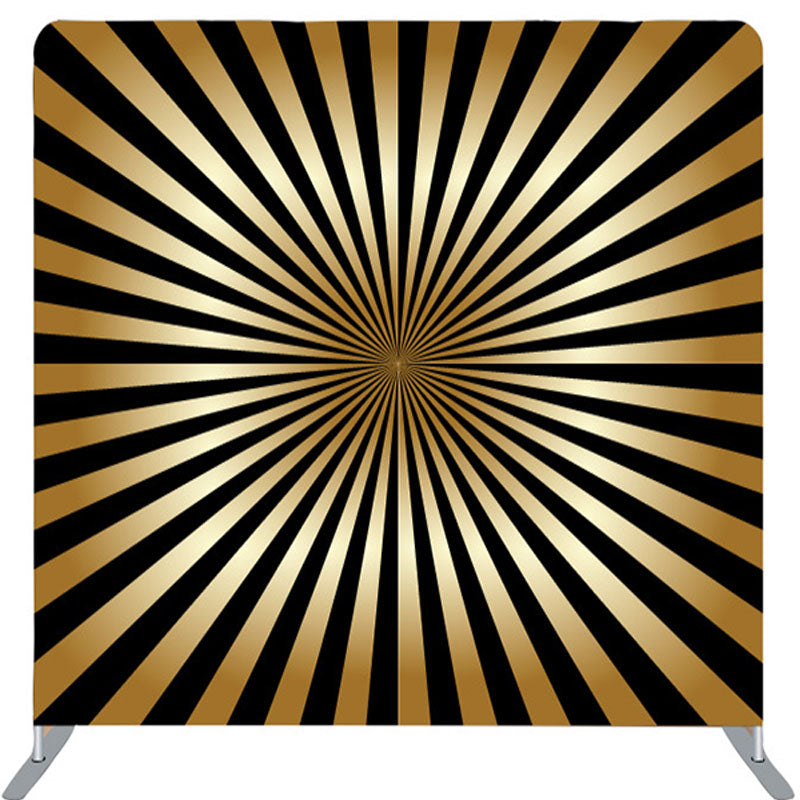 Lofaris Black And Gold Rays Artistic Backdrop For Decoration