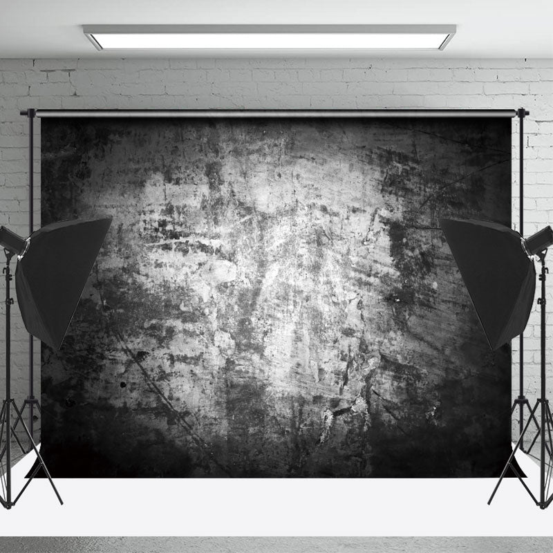 Lofaris Black And White Brushed Wall Textured Photo Backdrop