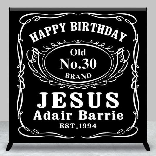 Lofaris Black And White Custom Legend 30th Birthday Backdrop
