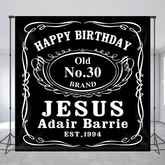 Lofaris Black And White Custom Legend 30th Birthday Backdrop