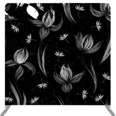 Lofaris Black And White Floral Painting Backdrop Cover For Party
