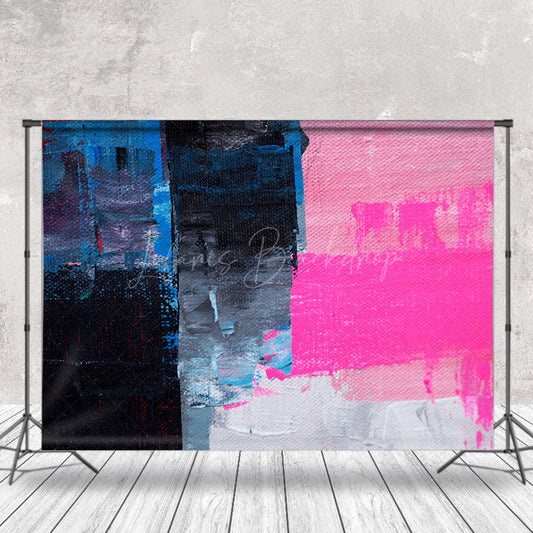 Lofaris Black Blue Pink Graffiti Wall Backdrop For Photo
