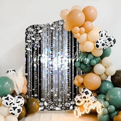 Lofaris Black Diamonds Sparkle Concave Oblique Arch Backdrop
