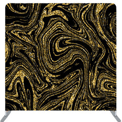 Lofaris Black Gold Abstract Liquid Texture Backdrop For Decor