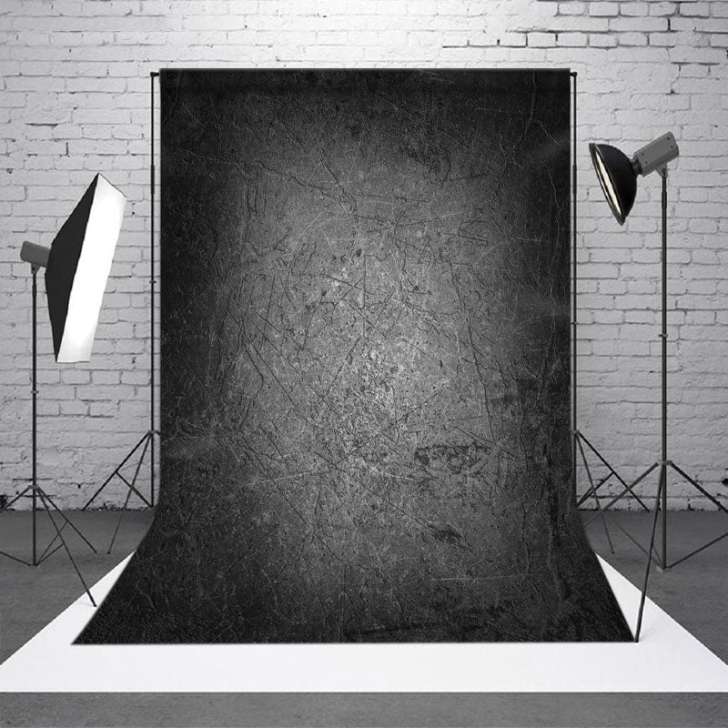 Lofaris Black Gray Metal Scratch Abstract Textured Backdrop