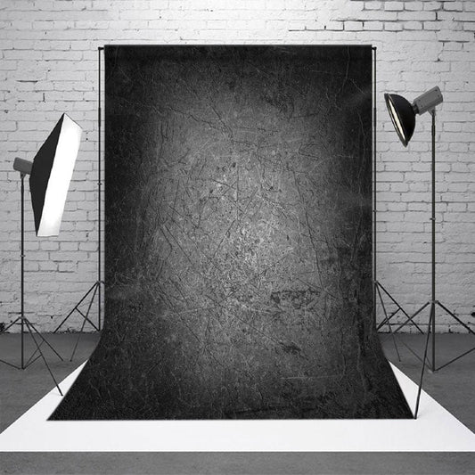 Lofaris Black Gray Metal Scratch Abstract Textured Backdrop