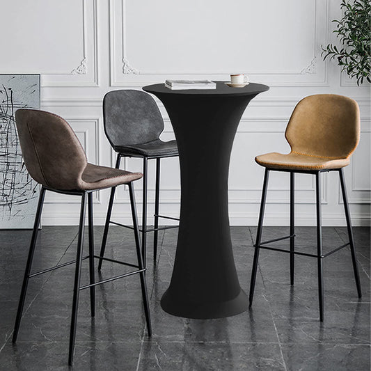 Lofaris Black High Top Round Spandex Cocktail Tablecloths