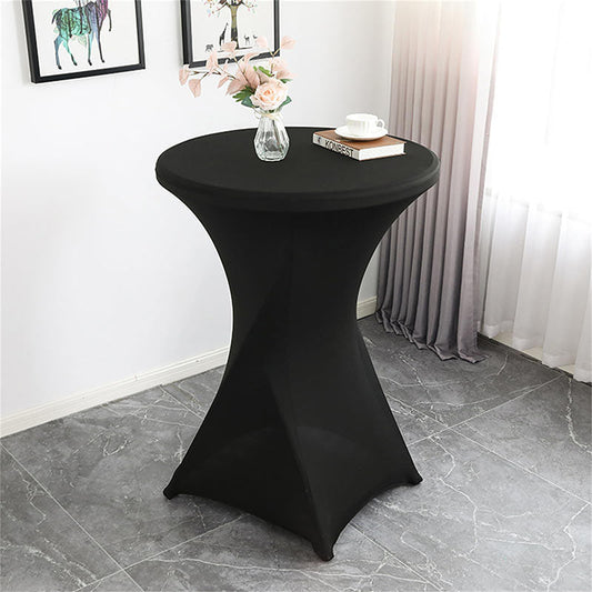 Lofaris Black Spandex Stretch Cocktail Banquet Tablecloths