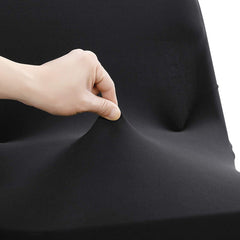 Lofaris Black Stretch Spandex Banquet Folding Chair Cover