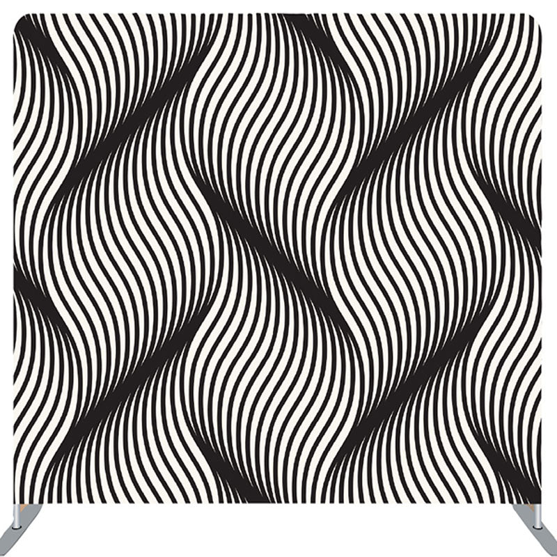 Lofaris Black White Abstract Illusion Backdrop Cover For Decor