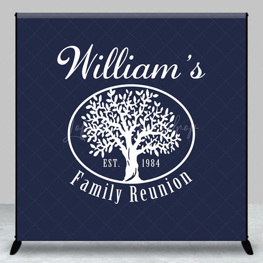 Lofaris Black White Tree 1984 Custom Family Reunion Backdrop
