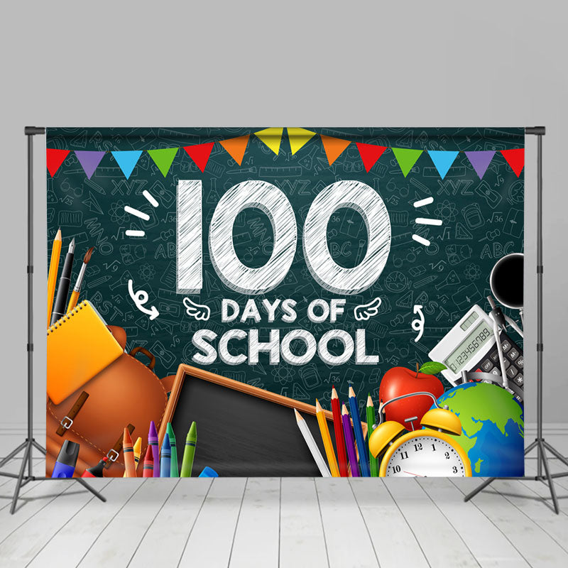 Lofaris Blackboard Color Pencil Back To School Backdrop