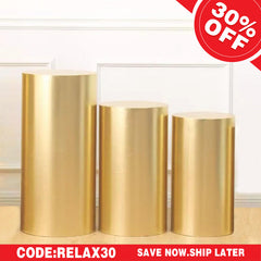 Light Gold Bling Bling Solid Color Stretchy Spandex Cylinder Covers