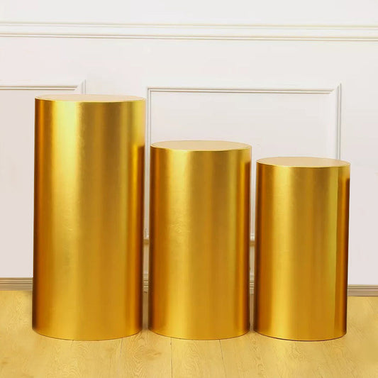 (7 Day Delivery) Bling Dark Glod Stretchy Spandex Fabric Plinth Cylinder Cover