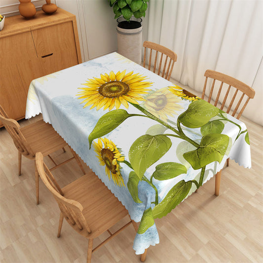 Lofaris Blooming Sunflower Dining Room Rectangle Tablecloth