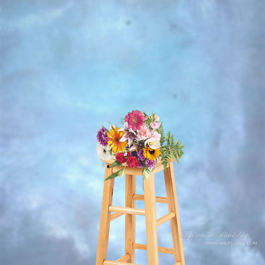 Lofaris Blue Art Paint Abstract Textured Photography Backdrop