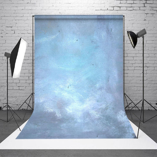 Lofaris Blue Art Paint Abstract Textured Photography Backdrop