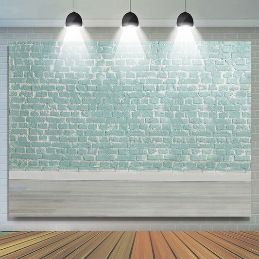 Lofaris Blue Brick Wall Portrait Photoshoot Studio Backdrop