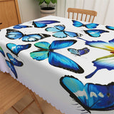 Load image into Gallery viewer, Lofaris Blue Butterflies Light Purple Boho Dining Tablecloth