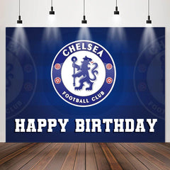 Lofaris Blue Chelsea Football Club Happy Birthday Backdrop