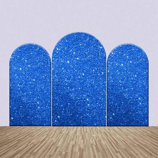 Lofaris Blue Glitter Sequin Simple Party Arch Backdrop Kit