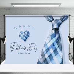 Lofaris Blue Heart Tie Happy Fathers Day Party Backdrop