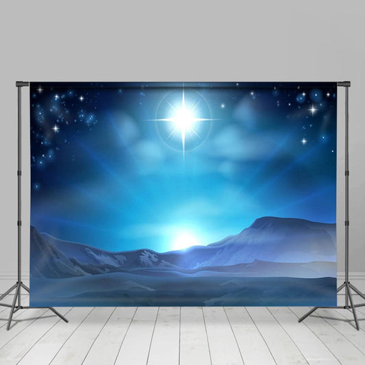 Lofaris Blue Holy Light Arctic Aurora Bokeh Winter Backdrop