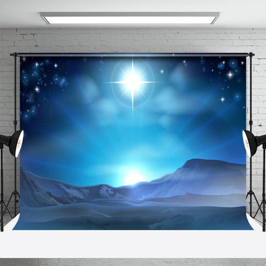 Lofaris Blue Holy Light Arctic Aurora Bokeh Winter Backdrop
