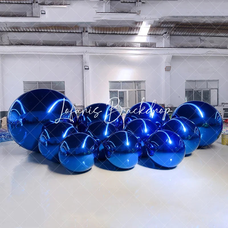 Lofaris Blue Mirror Ball Party Big Shiny Inflatable