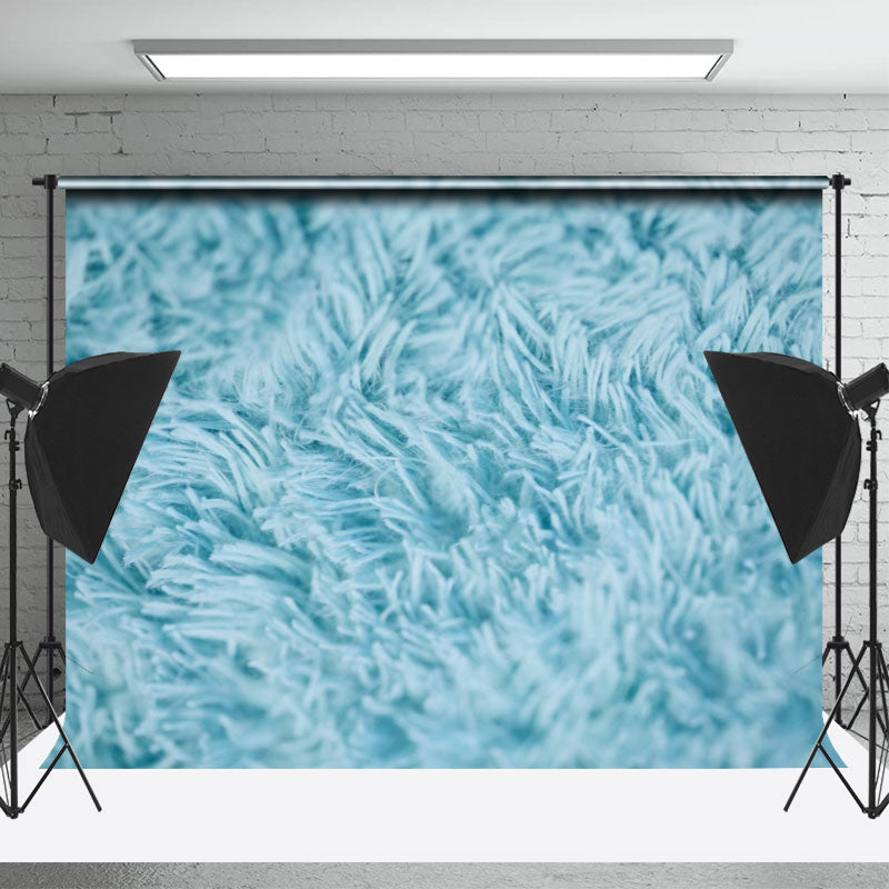 Lofaris Blue Realistic Villus Fabric Texture Bokeh Backdrop