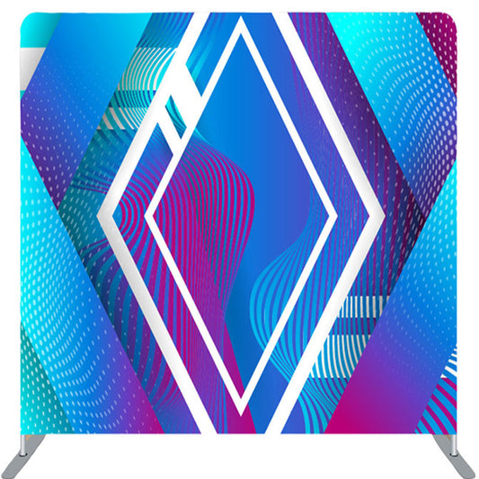 Lofaris Blue Red Astract Dots Rhombus Stripe Photo Backdrop