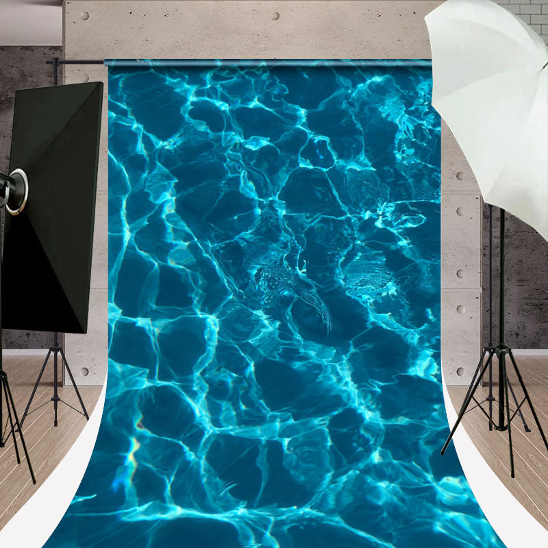 Lofaris Blue Shine Water Wave Texture Photography Backdrop