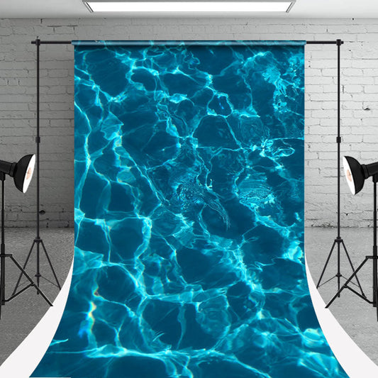 Lofaris Blue Shine Water Wave Texture Photography Backdrop