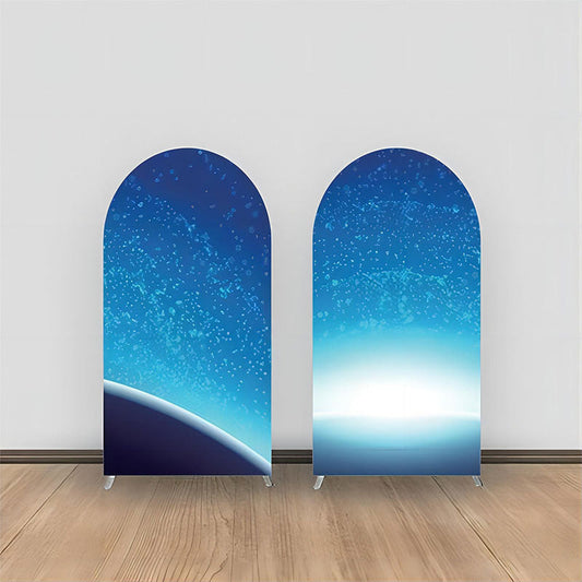 Lofaris Blue Sky Light Galaxy Double Sided Arch Backdrop