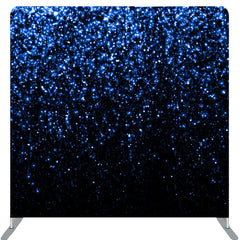 Lofaris Blue Sparkling Black Fabric Party Photo Backdrop Cover