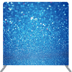 Lofaris Blue Sparkling Bokeh Fabric Party Backdrop Cover