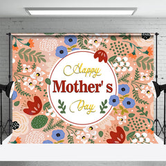 Lofaris Blue Spring Flowers Happy Mothers Day Party Backdrop