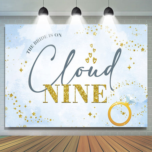 Lofaris Blue The Bride Is On Cloud Nine Wedding Backdrop