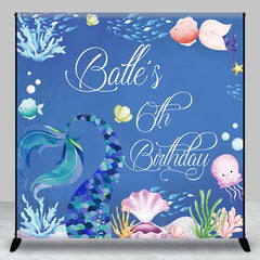 Lofaris Blue Undersea Lives Bubble Custom Birthday Backdrop