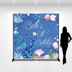 Lofaris Blue Undersea Lives Bubble Custom Birthday Backdrop