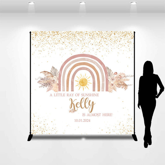 Lofaris Bohemian Sunshine Personalized Baby Shower Backdrop