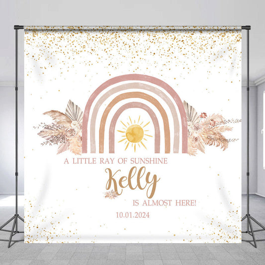 Lofaris Bohemian Sunshine Personalized Baby Shower Backdrop