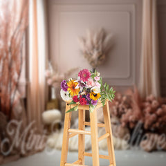 Lofaris Boho Floral Photo Booth Spring Backdrop For Mini Session